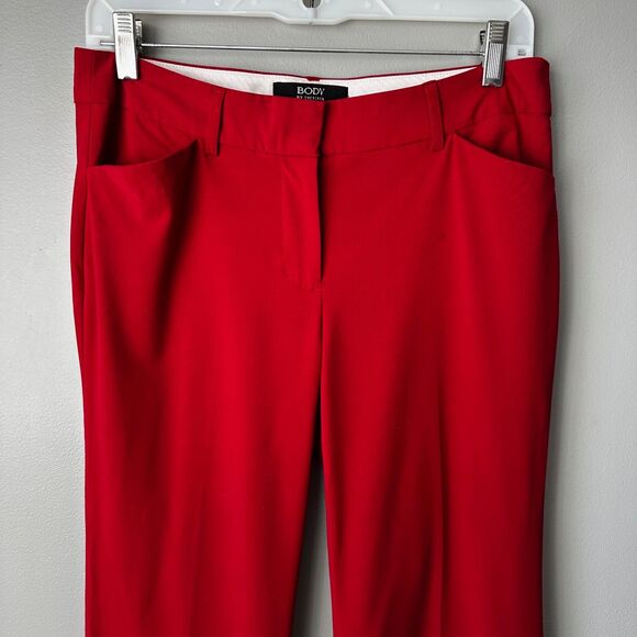 Body By Victoria The Christie Fit Red Dress Pants Womens 4 Tall - Picture 2 of 5
